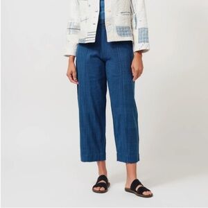 Maku Textiles Cotton Woven Pants in Indigo Blue - Size M NWOT